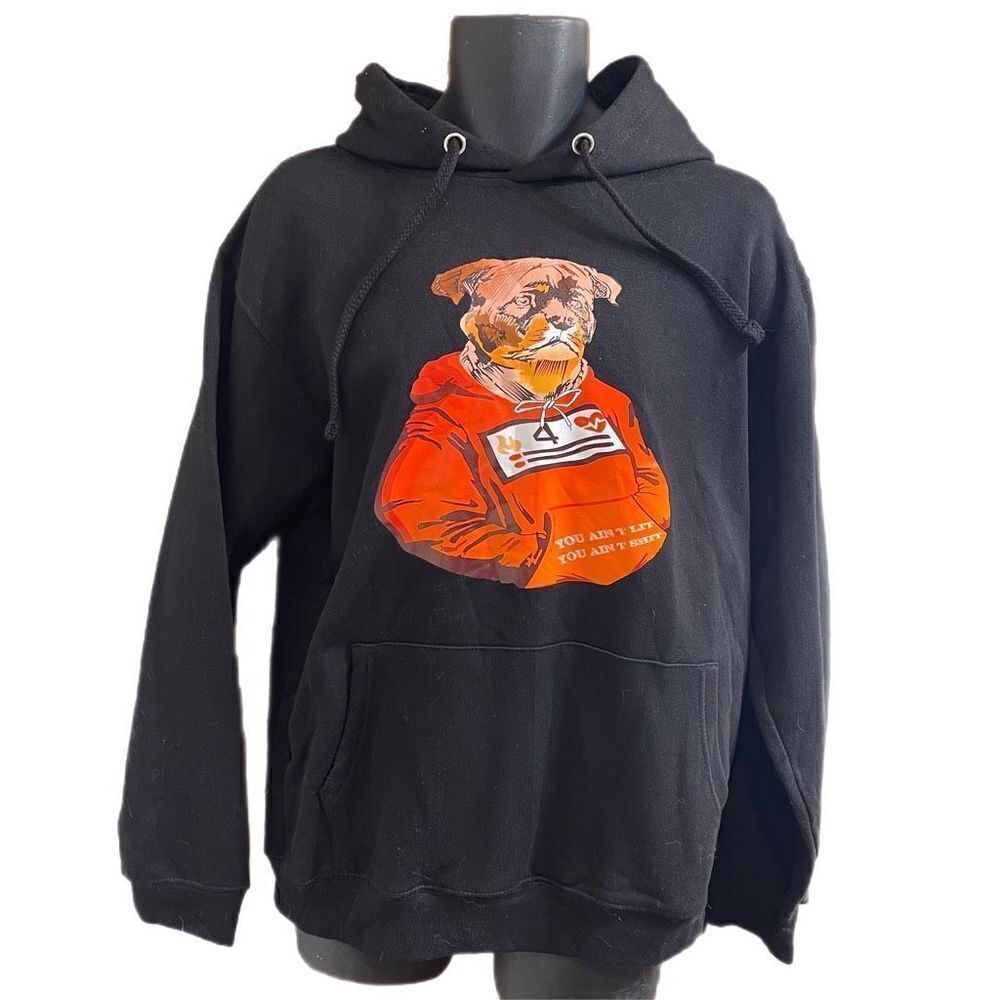 Gemrock Lit Black Hoodie Size Large